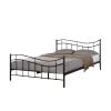 Meublorama Lit ODETTE 160x200 cm Métal noir Sommier inclus Elégance et robustesse* Lit Double