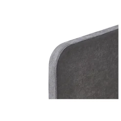 Meublorama Lit PARME 90x200 cm Tissu gris Sommier inclus Design moderne et structure robuste* Lit Double