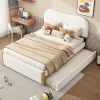 Lit Plat 140x200cm, Canapé avec Lit Escamotable, Blanc>Fortuna lai Hot