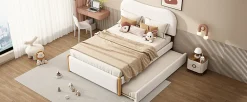Lit Plat 140x200cm, Canapé avec Lit Escamotable, Blanc><noscript><img width=