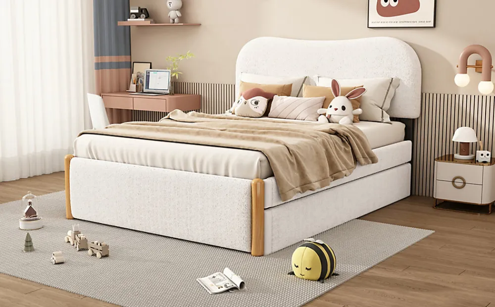 Lit Plat 140x200cm, Canapé avec Lit Escamotable, Blanc>Fortuna lai Hot