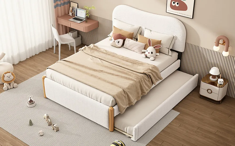 Lit Plat 140x200cm, Canapé avec Lit Escamotable, Blanc>Fortuna lai Hot