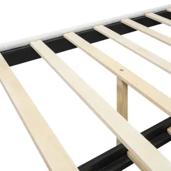 Lit Plat 140x200cm, Canapé avec Lit Escamotable, Blanc><noscript><img width=