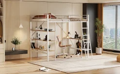 Lit Plat 160x200cm, Rembourré, LED Ambiant, USB, Grande Capacité de Rangement, Gris><noscript><img width=