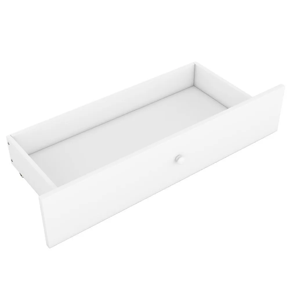 Lit Plat 160X200Cm Tiroirs Blanc>Blackcolors