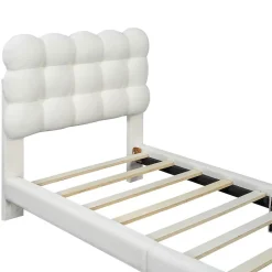 Blackcolors Lit Plat 90x200cm Tête Réglable 3 Positions Rose Blanc* Lit Simple