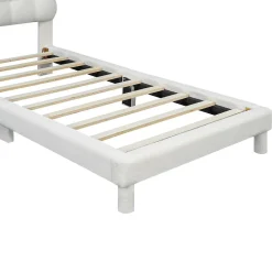 Blackcolors Lit Plat 90x200cm Tête Réglable 3 Positions Rose Blanc* Lit Simple