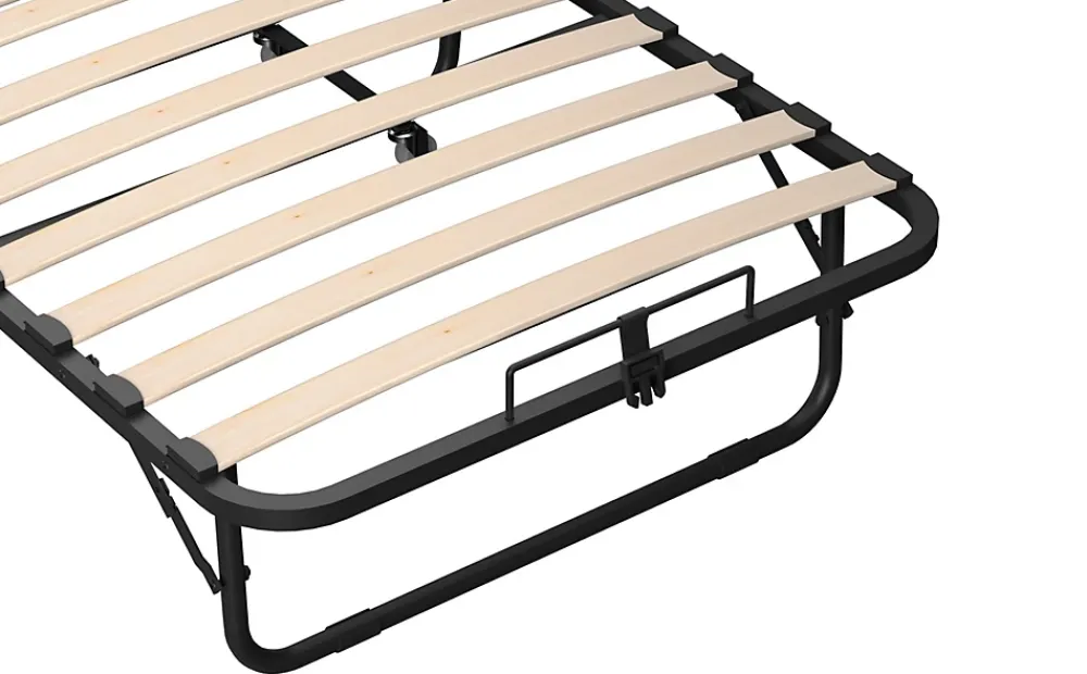 Teeno Lit Pliant 90x190 CM avec Matelas de 10cm, Lit Pliable 1 Personne Adulte, 4 roulettes, 2 Min Assembler*Enfant Lit Enfant