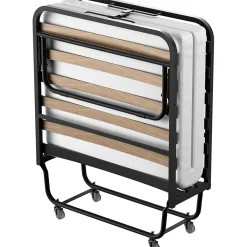 Lit pliant 90x200 CM avec matelas de 10 cm>Teeno Discount