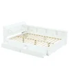 Fortuna lai Lit Polster 140x200 cm avec rangement latéral, 2 lampes, prise USB, bois blanc, moderne*Enfant Lit Enfant