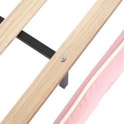 Lit Polster 90x200 cm, tête couronne, LED, cadre métal, rose,blanc><noscript><img width=