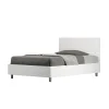 Lit queen size sans sommier 120x190 tête de lit droite frêne blanc Demas>Ityhome