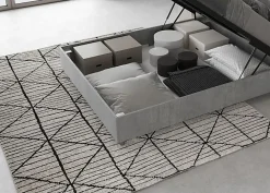 Lit rangement béton Demas 140x200 avec tête de lit inclinée><noscript><img width=