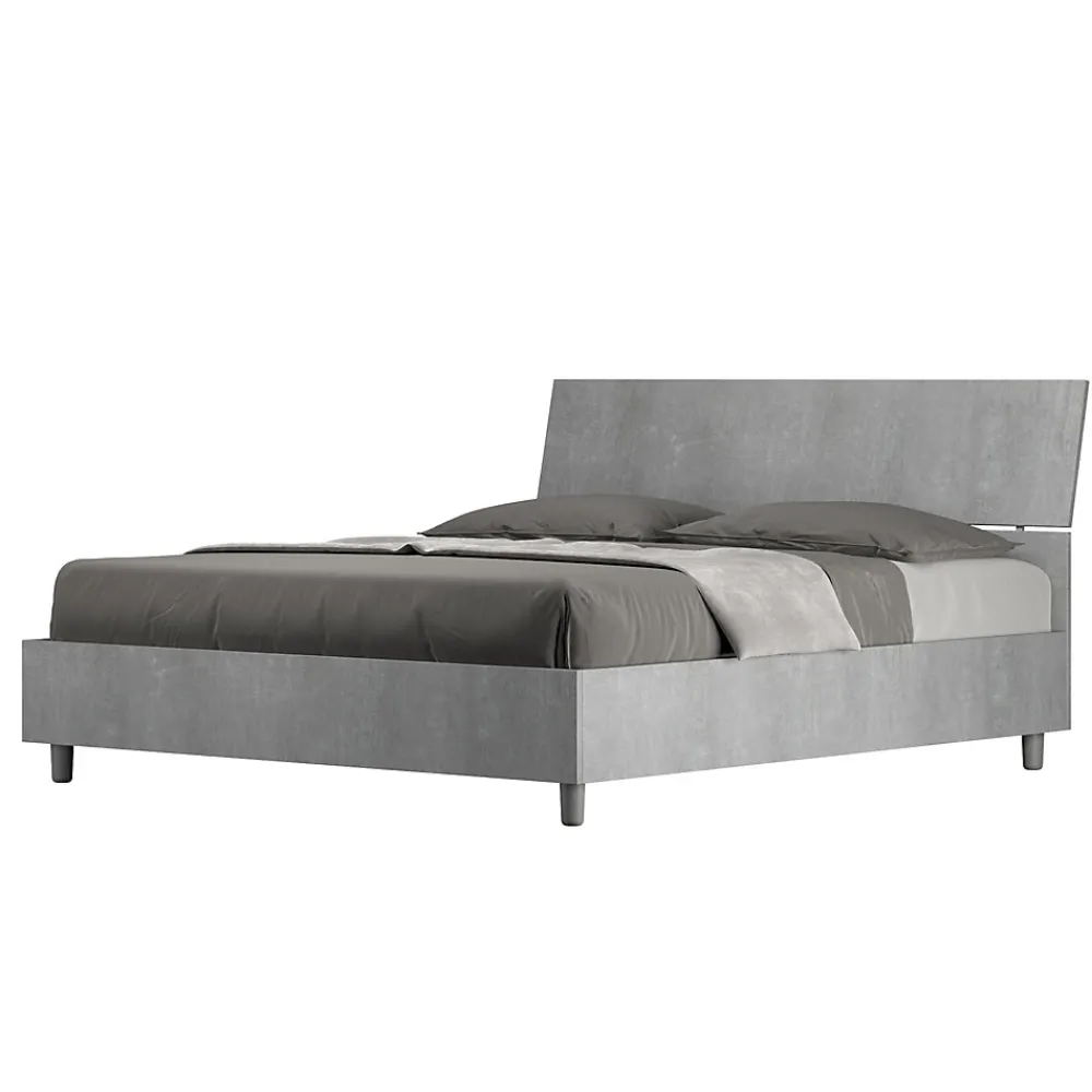 Lit rangement béton Demas 160x190 avec tête de lit inclinée>Ityhome Clearance