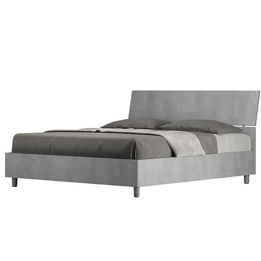 Lit rangement béton Demas 160x190 avec tête de lit inclinée>Ityhome Clearance