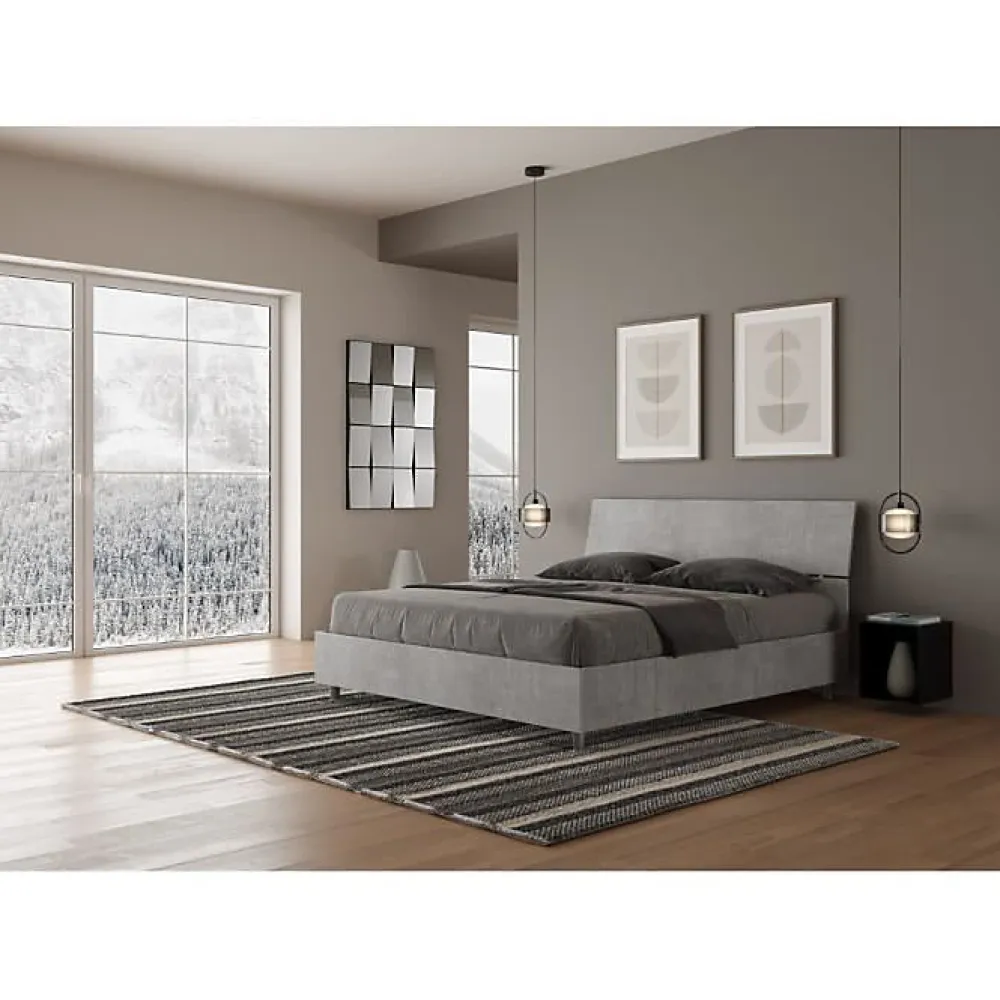Lit rangement béton Demas 160x190 avec tête de lit inclinée>Ityhome Clearance