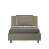 Lit rembourré en simili cuir Annalisa cappuccino sans sommier 120x190>Ityhome Hot