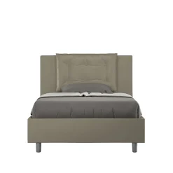 Lit rembourré en simili cuir Annalisa cappuccino sans sommier 120x190>Ityhome Hot