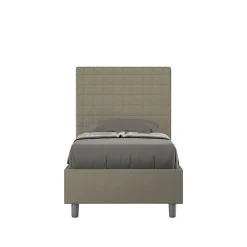 Lit rembourré sans sommier 80x200 Sunny cappuccino simili cuir>Ityhome Outlet
