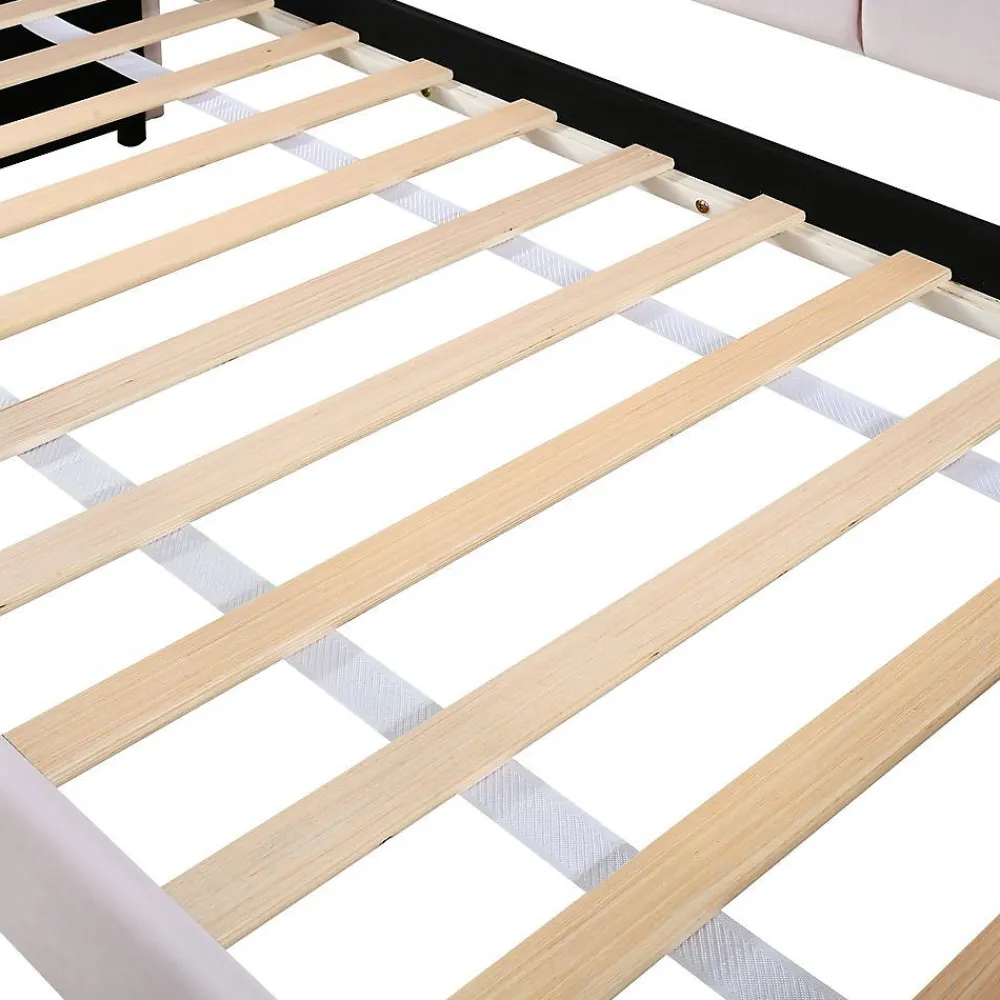 Lit Repos 90X200Cm Led Velours Rose>Blackcolors Clearance