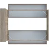 Weber Industries Lit RIGA 140x190cm + tête de lit + 2 tiroirs / Décor Chêne Blanchi* Lit Avec Rangement