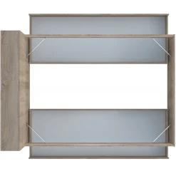 Weber Industries Lit RIGA 140x190cm + tête de lit + 2 tiroirs / Décor Chêne Blanchi* Lit Avec Rangement