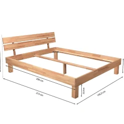 Lit RIVA 140x200 cm/ Hêtre massif huilé><noscript><img width=