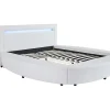 Lit rond 160 x 200 cm - Avec LEDs - Simili - Blanc - ABULIS III>Vente-unique Best