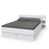 Lit SAMBA 140x190cm + tête de lit + 2 tiroirs / Blanc>Weber Industries Clearance