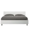 Lit sans sommier Tête de lit inclinée 160x200 à lattes Ankel en frêne blanc>Ityhome