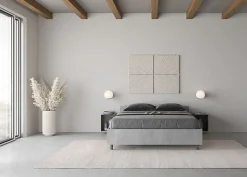 Ityhome Lit sans sommier 140x190 béton Nuamo* Lit Coffre