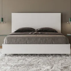 Ityhome Lit sans sommier 160x200 frêne blanc New Egos* Lit Coffre