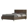 Lit sans sommier 140x190 tête de lit droite Demas noyer>Ityhome Clearance