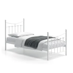 Lit SENCHA 90x200 cm en métal blanc>Meublorama Sale