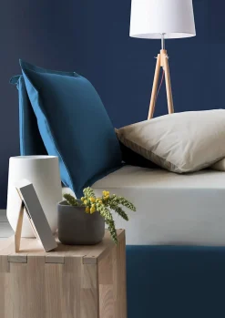 Lit simple Aren, Lit coffre avec revêtement en tissu, 100% Made in Italy, Ouverture latérale, avec matelas 80x190 cm inclus, Bleu><noscript><img width=