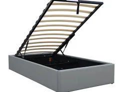 Habitat Et Jardin Lit simple en PVC avec coffre "Ava" 90 x 190 cm Gris* Lit Coffre
