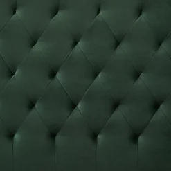 Idimex Lit simple GLAMOUR, 90x190 cm, capitonné avec sommier, revêtement en velours vert* Lit Simple