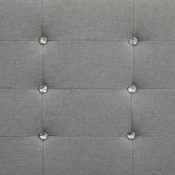 Idimex Lit simple JOLIEN, 120 x 190 cm, capitonné avec sommier, revêtement en tissu gris* Lit Simple