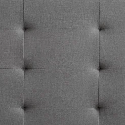 Idimex Lit simple MARLON, 120 x 190 cm, capitonné avec sommier, revêtement en tissu gris* Lit Simple
