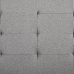 Idimex Lit simple REVE, 90 x 190 cm, capitonné avec sommier, revêtement en tissu gris* Lit Simple