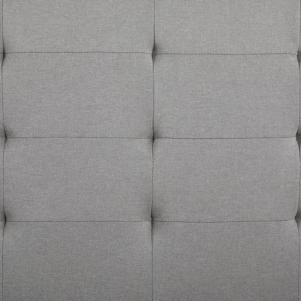 Idimex Lit simple REVE, 90 x 190 cm, capitonné avec sommier, revêtement en tissu gris* Lit Simple