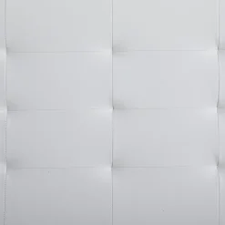 Idimex Lit simple REVE, 90 x 190 cm, capitonné avec sommier, revêtement synthétique blanc* Lit Simple