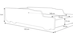 Lit simple Rocket 140x70 avec matelas><noscript><img width=