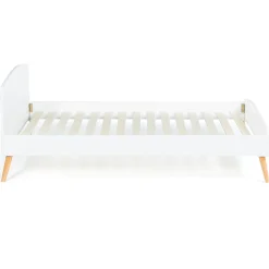 Lit simple scandinave 90 x 190 CM SOREN bois et blanc><noscript><img width=