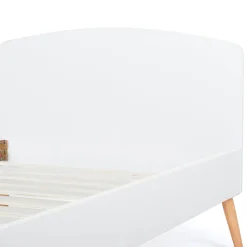 Lit simple scandinave 90 x 190 CM SOREN bois et blanc><noscript><img width=
