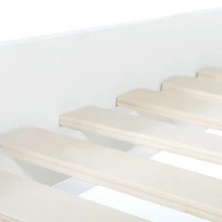 Lit simple scandinave 90 x 190 CM SOREN bois et blanc><noscript><img width=