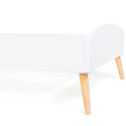 Lit simple scandinave 90 x 190 CM SOREN bois et blanc><noscript><img width=