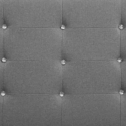 Idimex Lit simple TICO, 90 x 190 cm, capitonné avec sommier, revêtement en tissu gris* Lit Simple