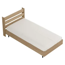 [En.Casa] Lit simple Vesanto 100 x 200 cm effet chêne noir en.casa* Lit Simple