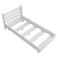 Lit simple Vesanto 100 x 200 cm blanc noir en.casa><noscript><img width=